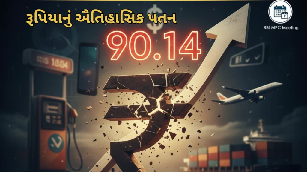 Historical fall of the rupee