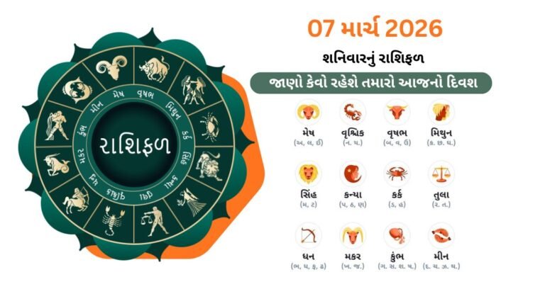 Rashifal 7 March 2026: શનિવાર અને સ્વાતિ નક્ષત્રનો સંયોગ – કઈ રાશિઓને મળશે લાભ અને કઈએ રાખવી સાવધાની?